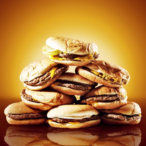 Pile-Of-Fast-Food-Cheese-Hamburgers