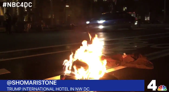 Anti-Trump protester sets himself on fire outside Trump’s D.C. hotel